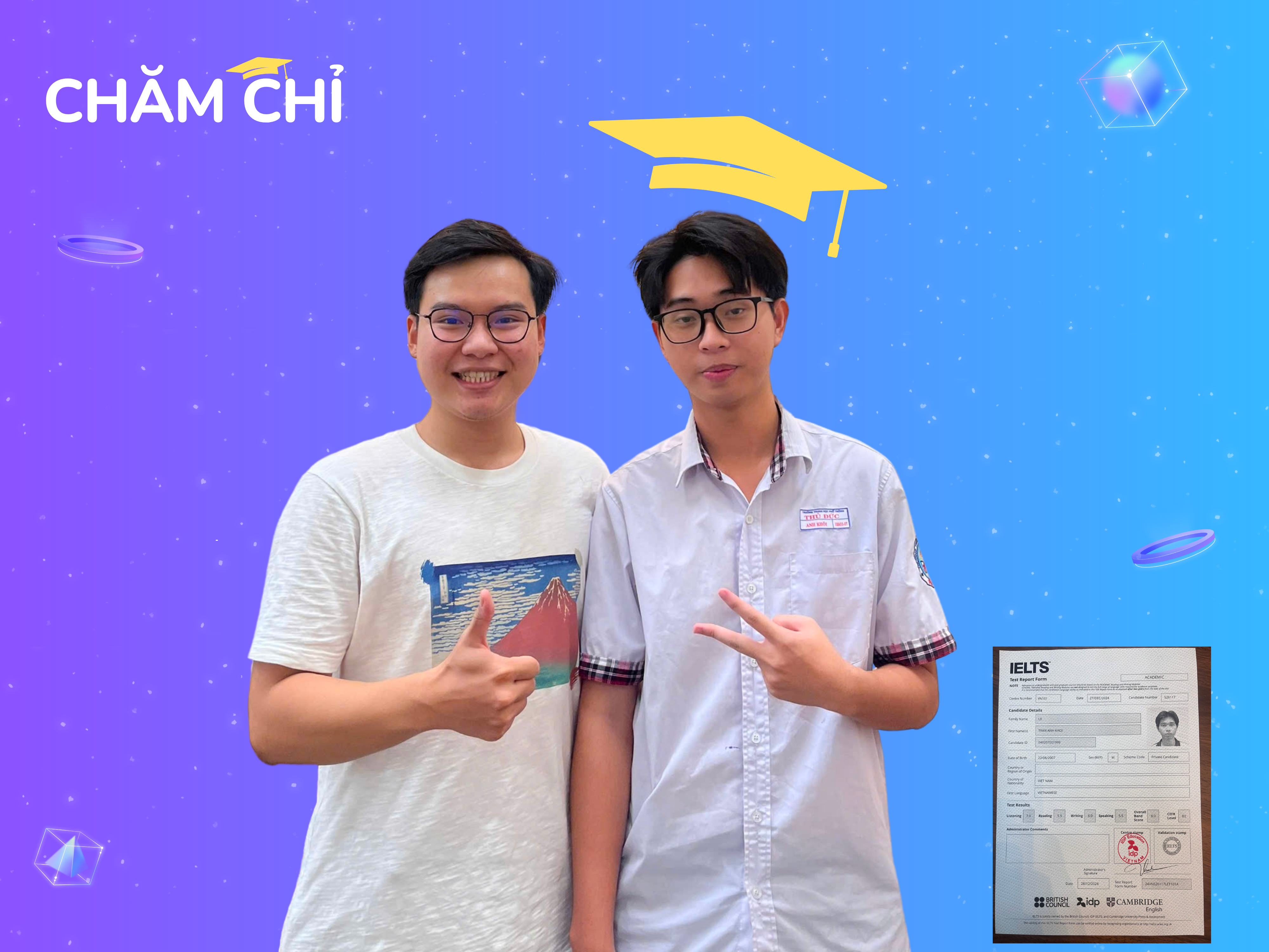 Học viên đạt Flyers tại Chăm Chỉ